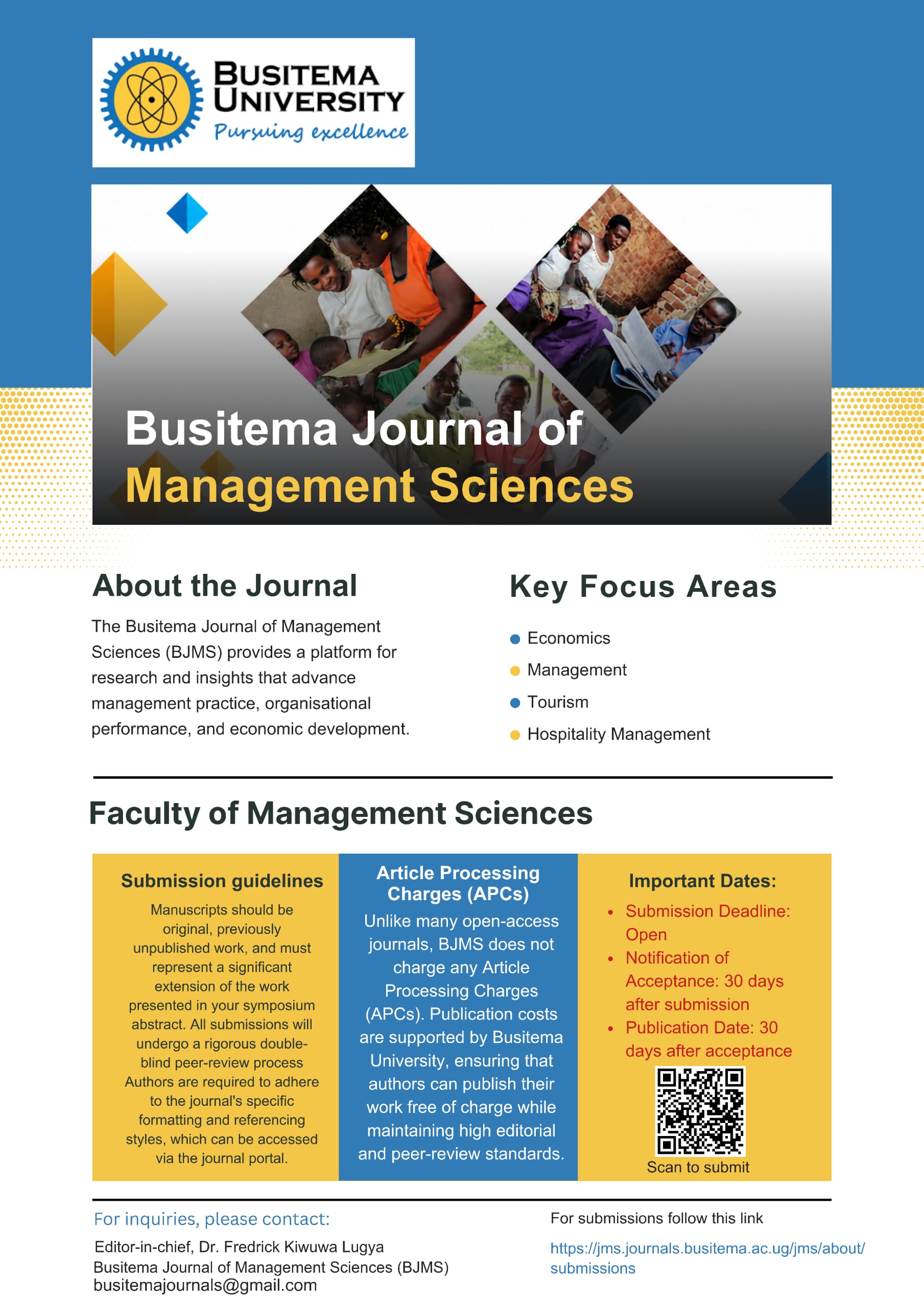 Call for Paper Manuscripts - Busitema Journal of Management Sciences